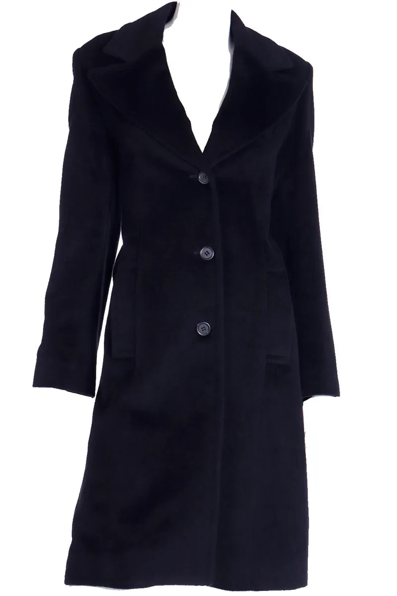 1980s Isaac Mizrahi Vintage Black Angora Coat