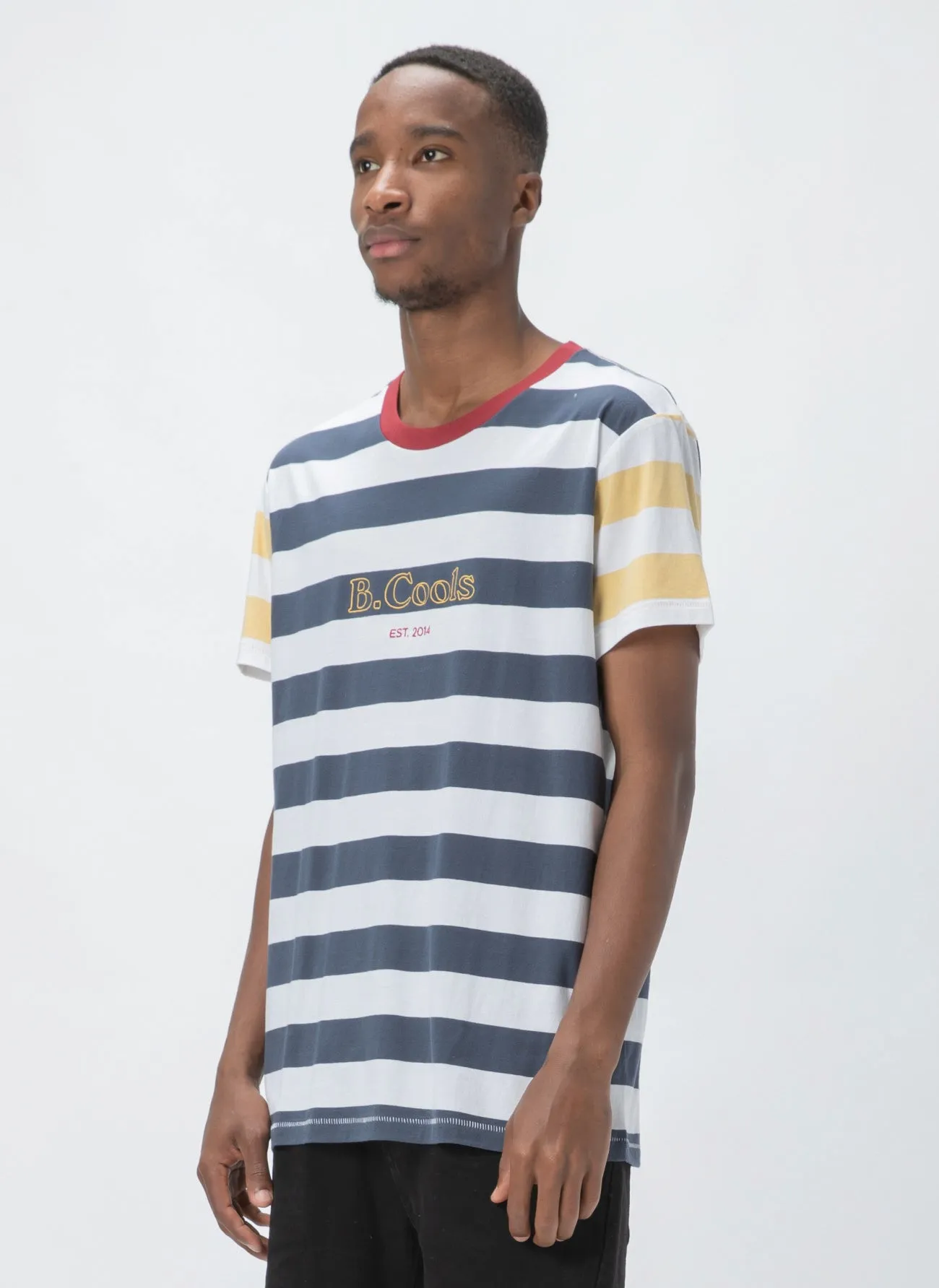 B.Cools Heritage Tee Navy Stripe