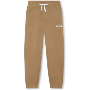 Boys Brown Logo Joggers