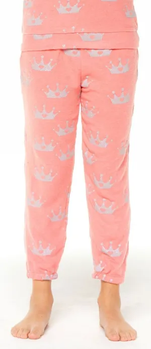 Chaser Glitter Crowns Cozy Knit Pants