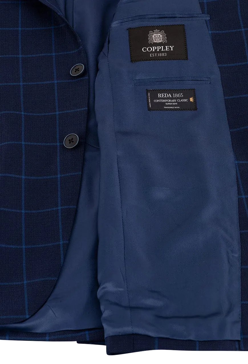 Coppley Blue & Navy Windowpane Sport Coat