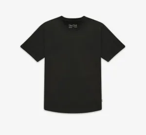 Curved Hem Tee | Black