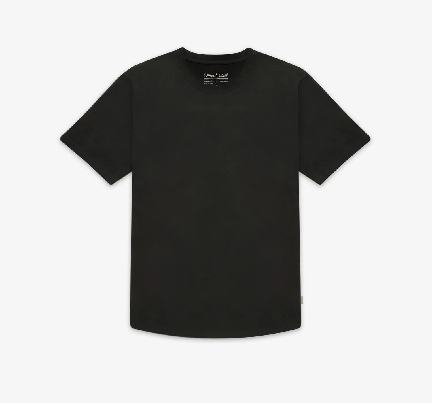 Curved Hem Tee | Black