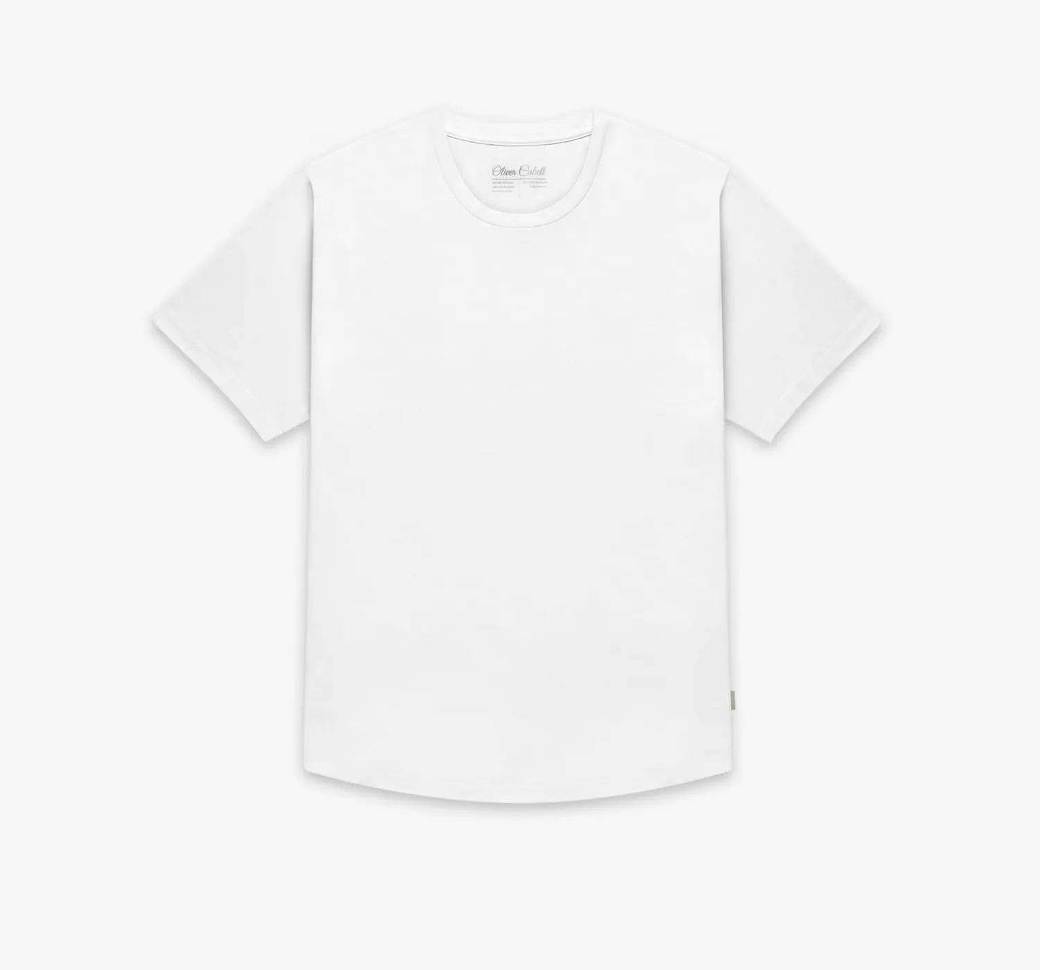 Curved Hem Tee | White