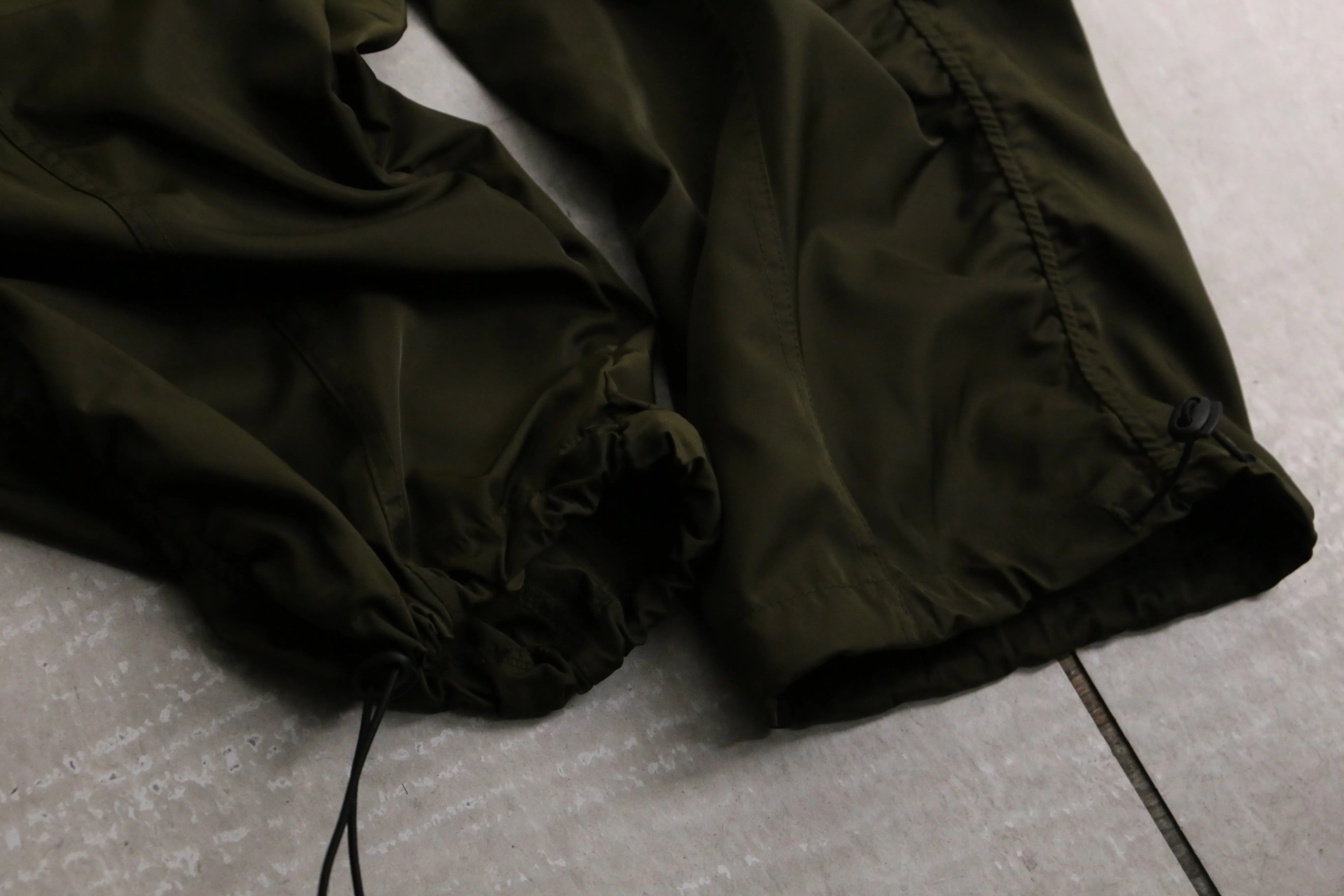 dark olive easy nylon cargo pants