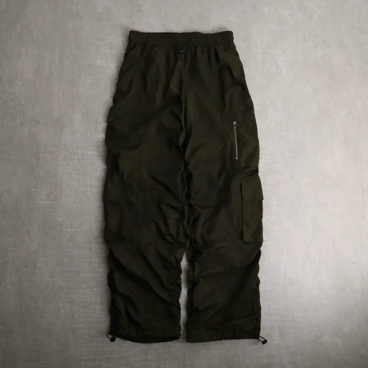 dark olive easy nylon cargo pants