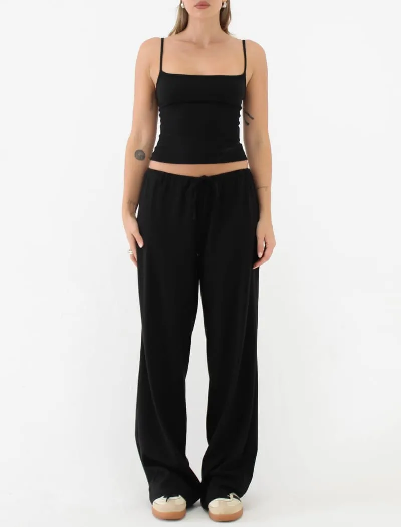 Easy Drawstring Pant | Black