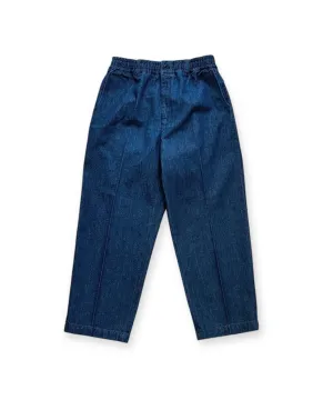 Blue Easy Wide Tapered Pants in 12.5oz Denim for an E-commerce Product