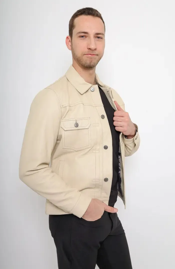 FANTASTICO Leather Trucker Jacket