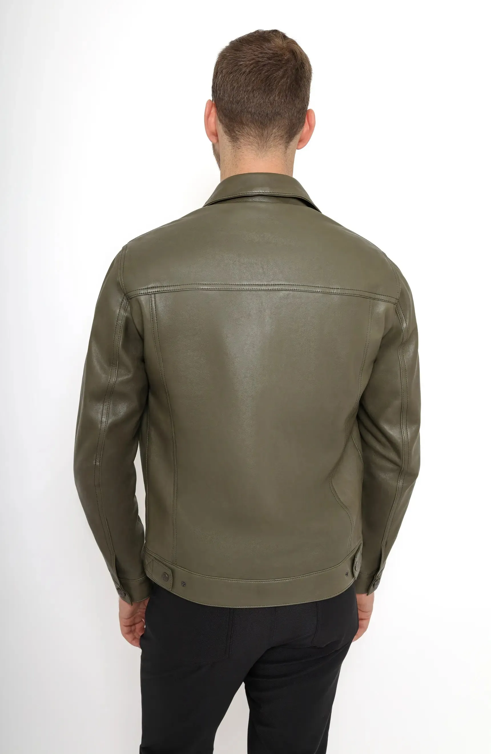 FANTASTICO Leather Trucker Jacket