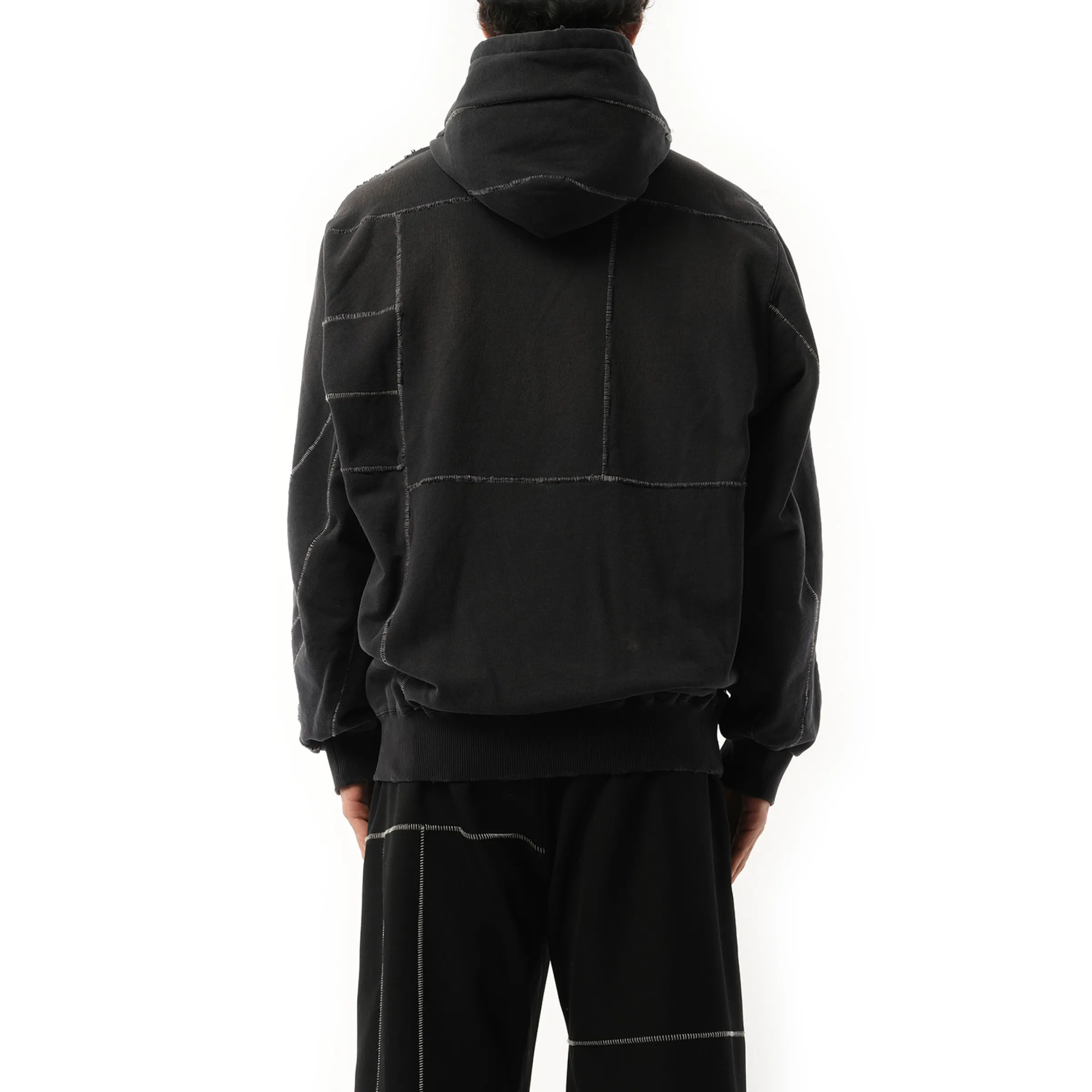 Frankenstein Cutting Hoodie in Black