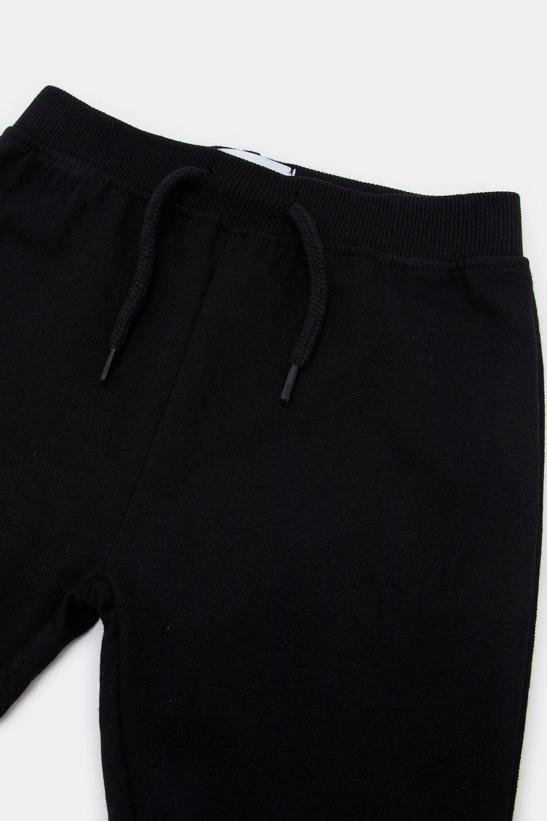 Infant Boys Black Jogger Pants