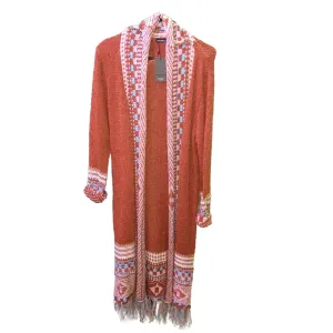 Isabella Cardigan Rust Red With Tassels