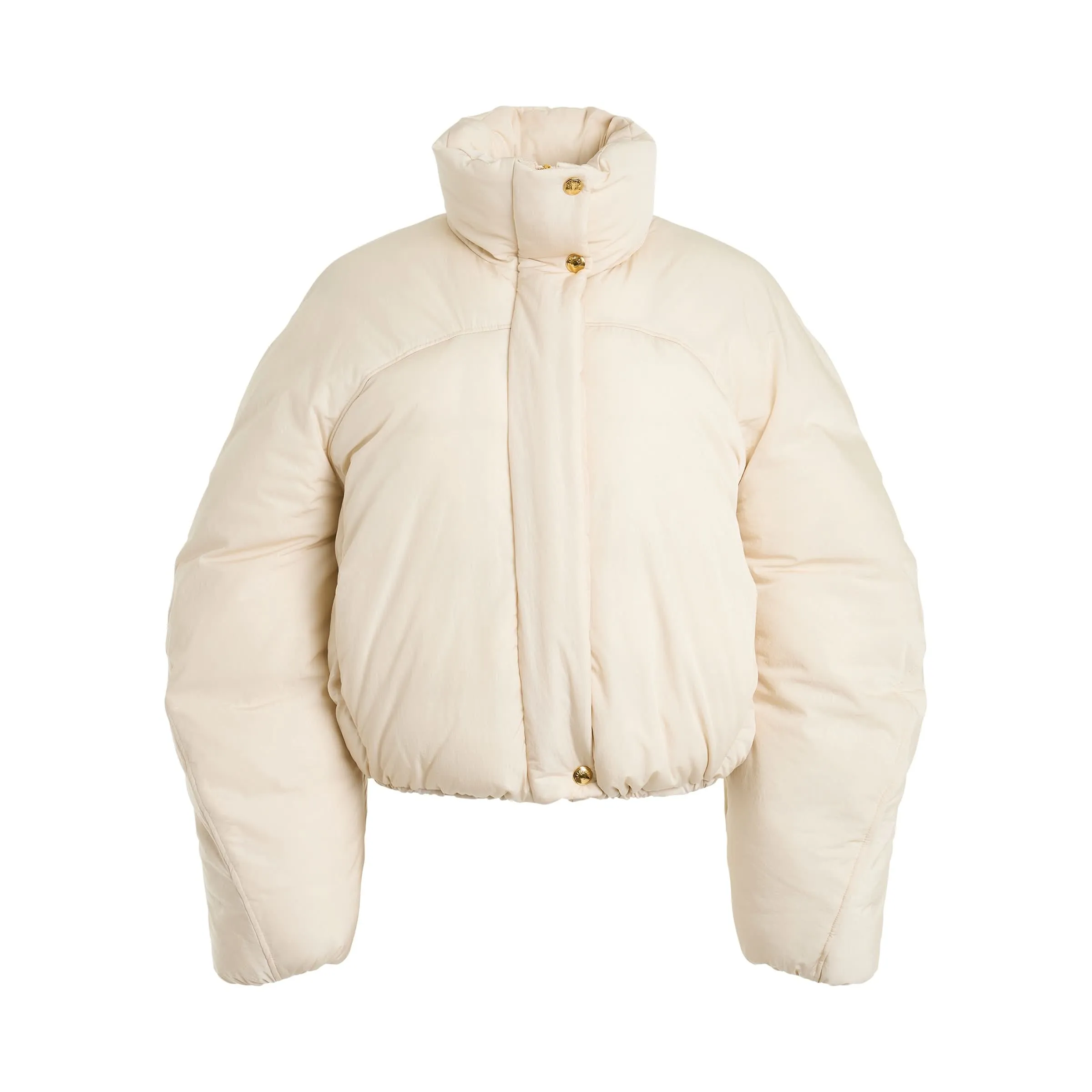 La Doudoune Courte Caraco Jacket in Off White