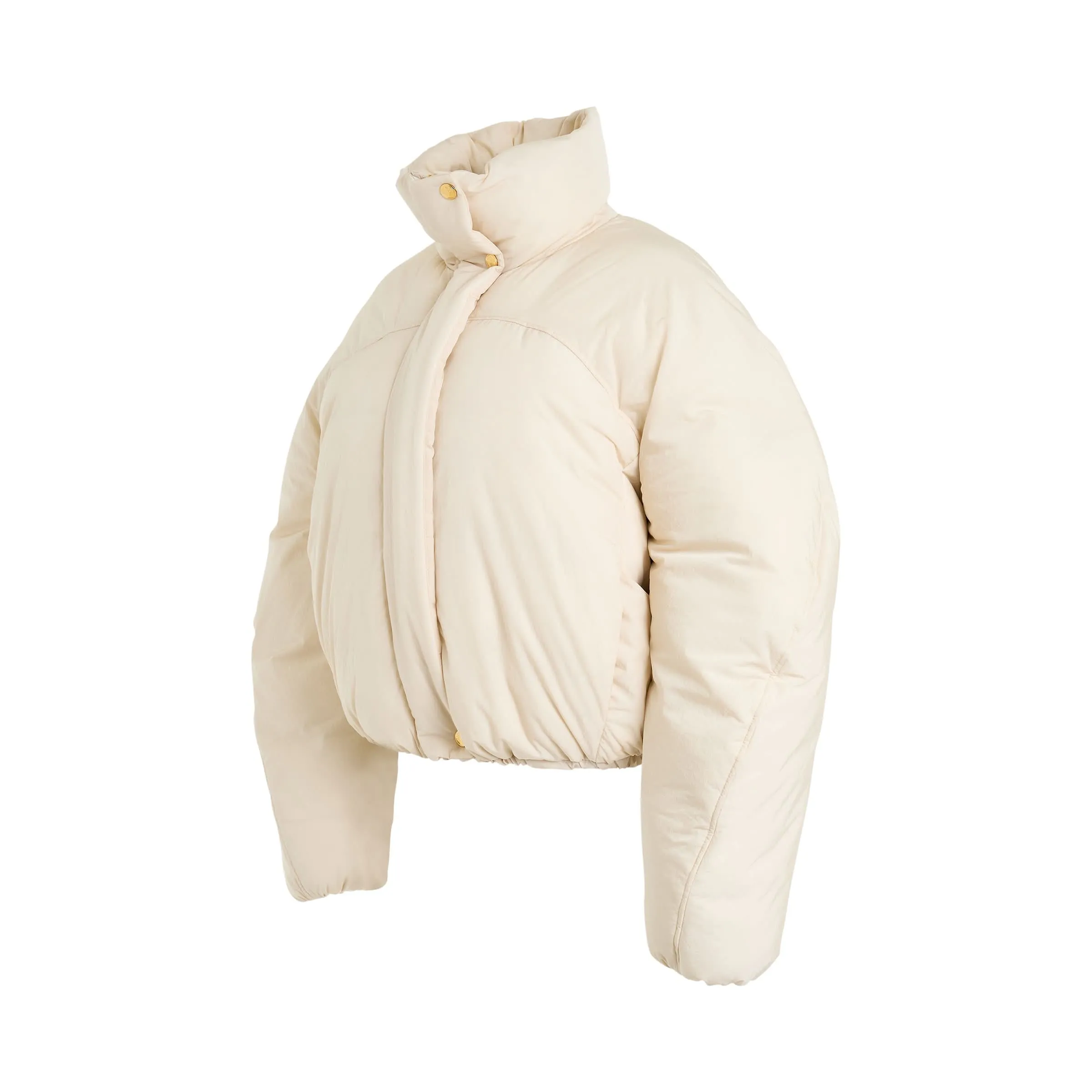 La Doudoune Courte Caraco Jacket in Off White