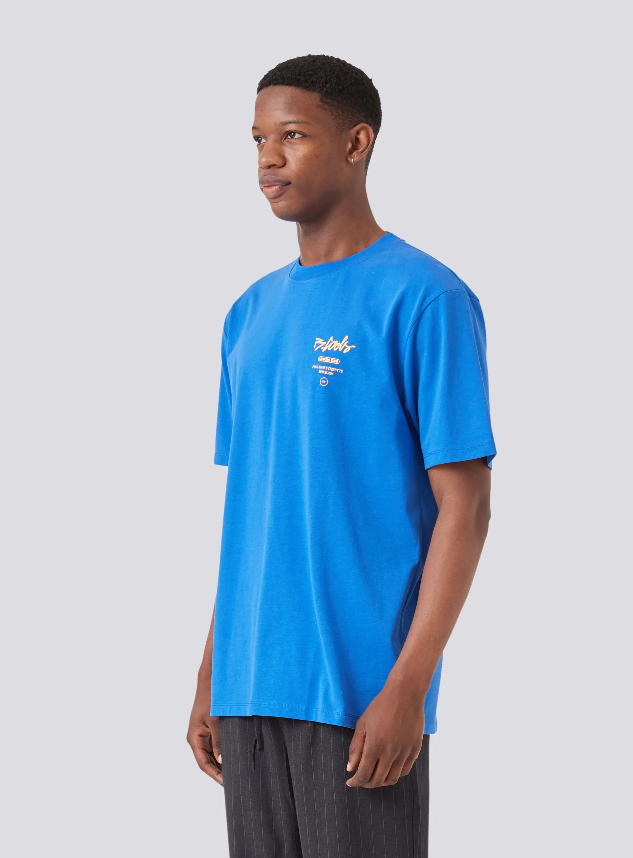 Premium Cyber Blue Logo Graphic Tee