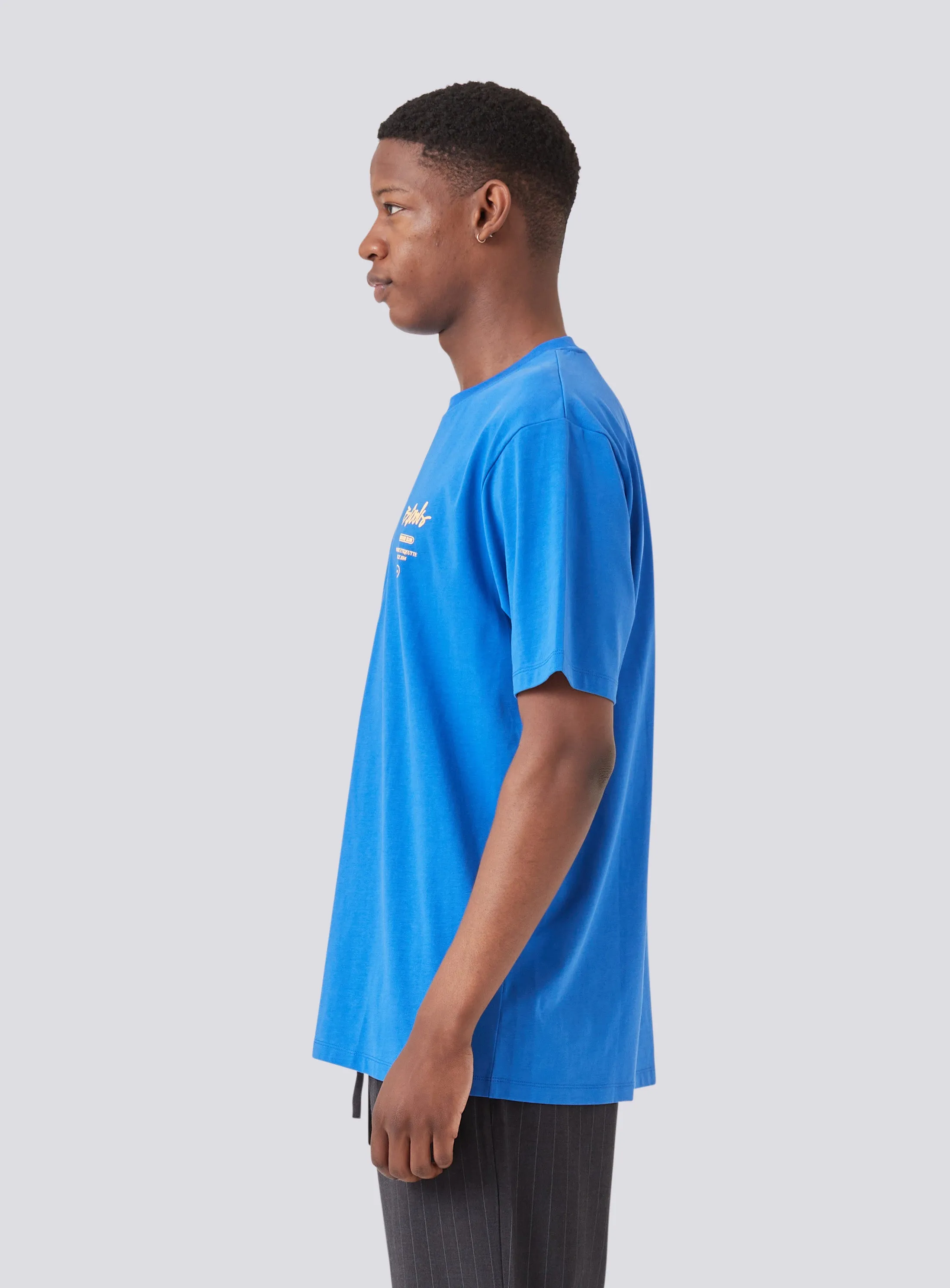 Premium Cyber Blue Logo Graphic Tee