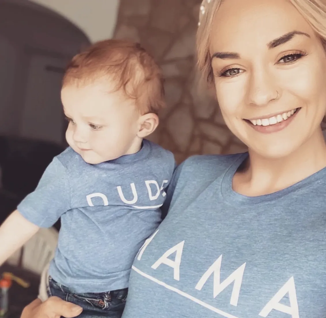 Mama Matchy Tee | Blue