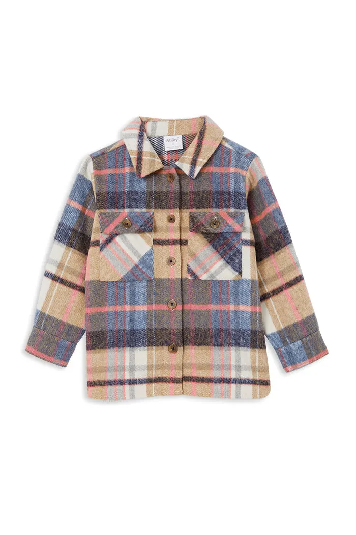 MILKY MILLY CHECK OVERSHIRT