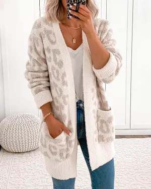 NEW FUZZY LEOPARD CARDIGANS