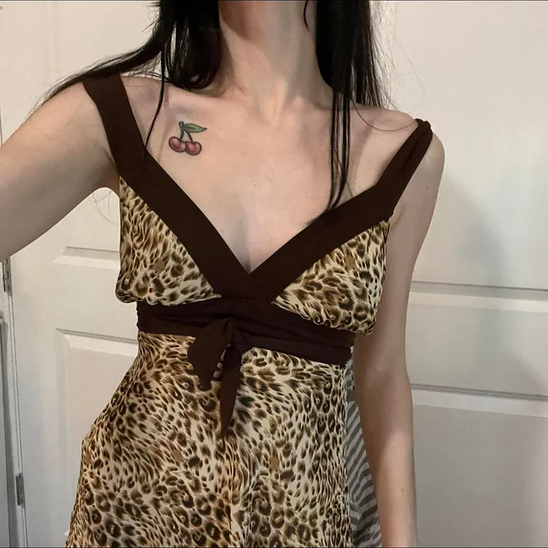 Norma Leopard Print Asymmetric Top