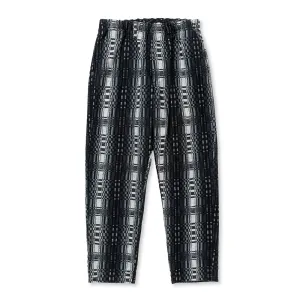 O/S DOBBY CHECK EASY TROUSERS