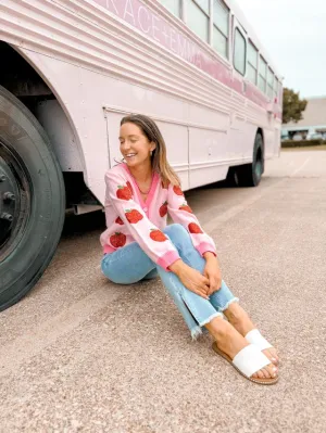 Pink Apple Cardigan