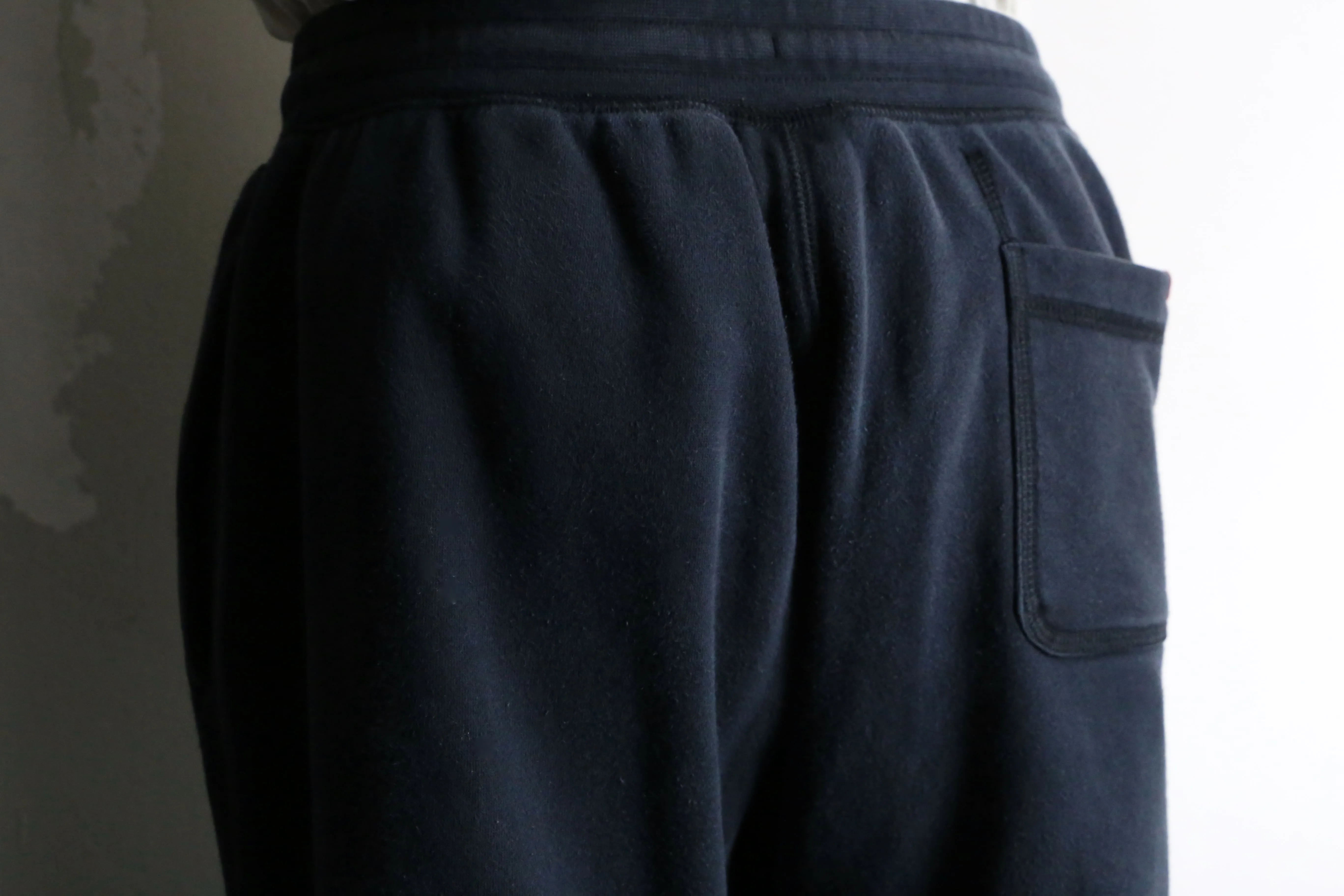 "NIKE" black color wide straight sweat pants