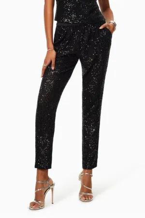 Ramy Brook Avalon Pant Black SequinA