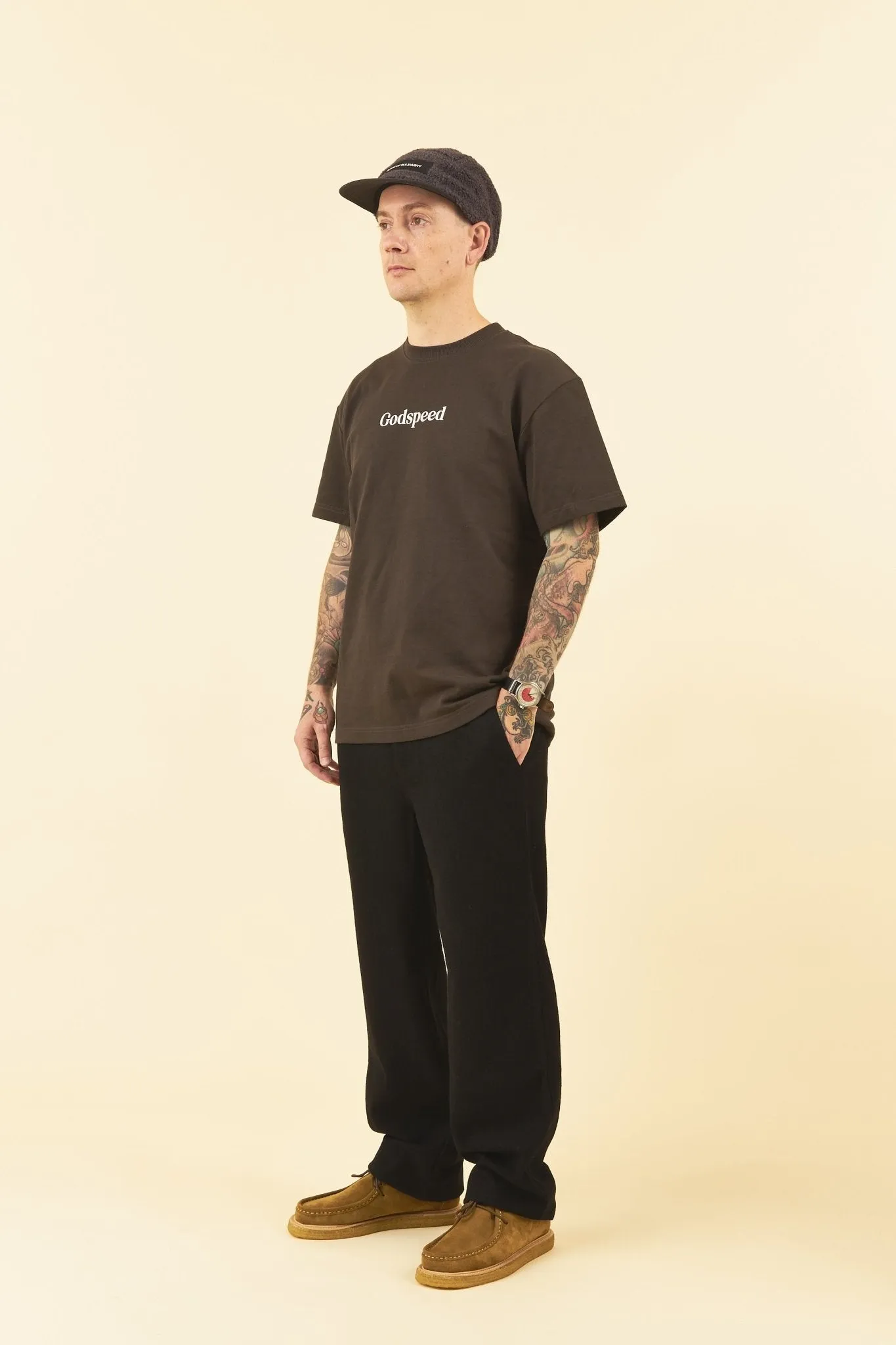 Rats Wool Knit Easy Pants - Black