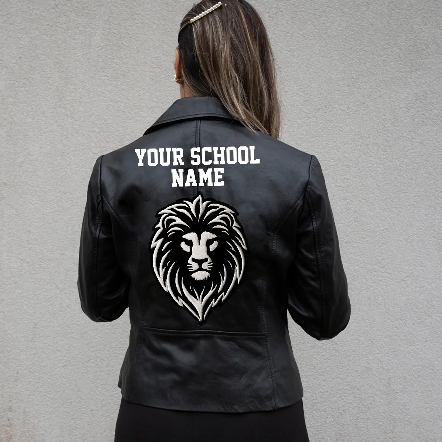 (Real Leather) Personalized Game Day Leather Jacket