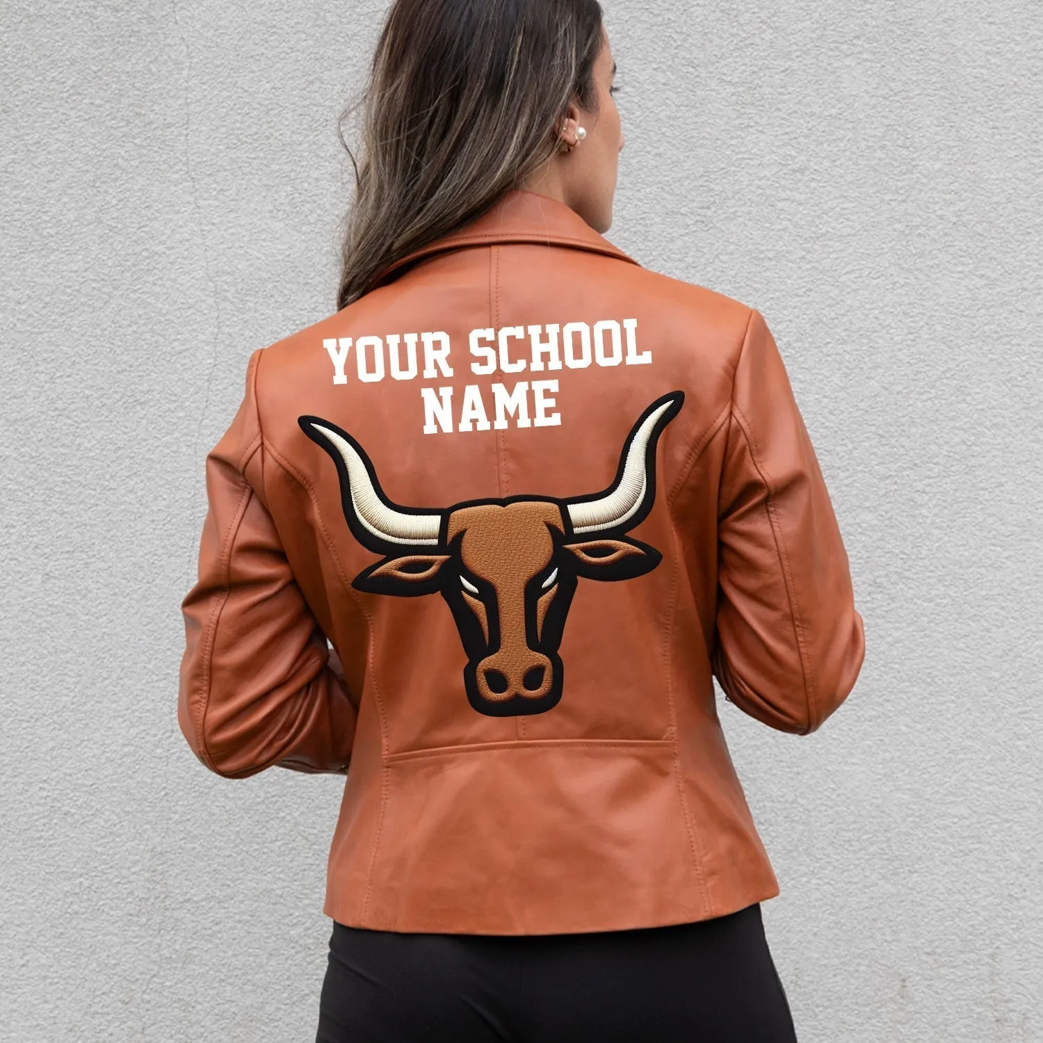 (Real Leather) School Team Leather Jacket