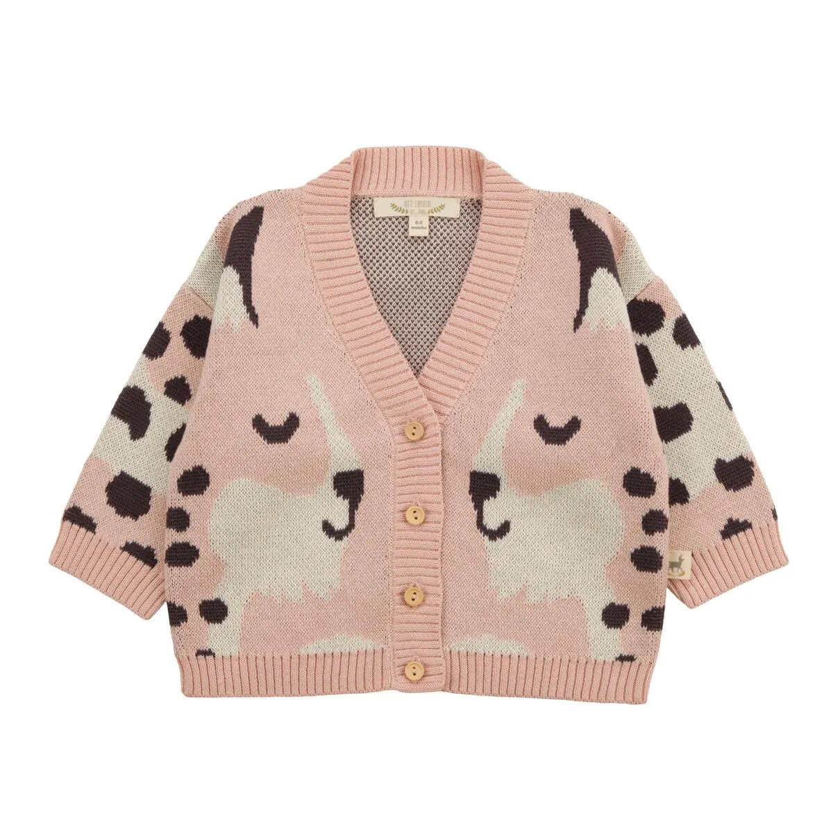 Red Caribou - Pima Cotton Knit Cardigan - Pink Wildcats