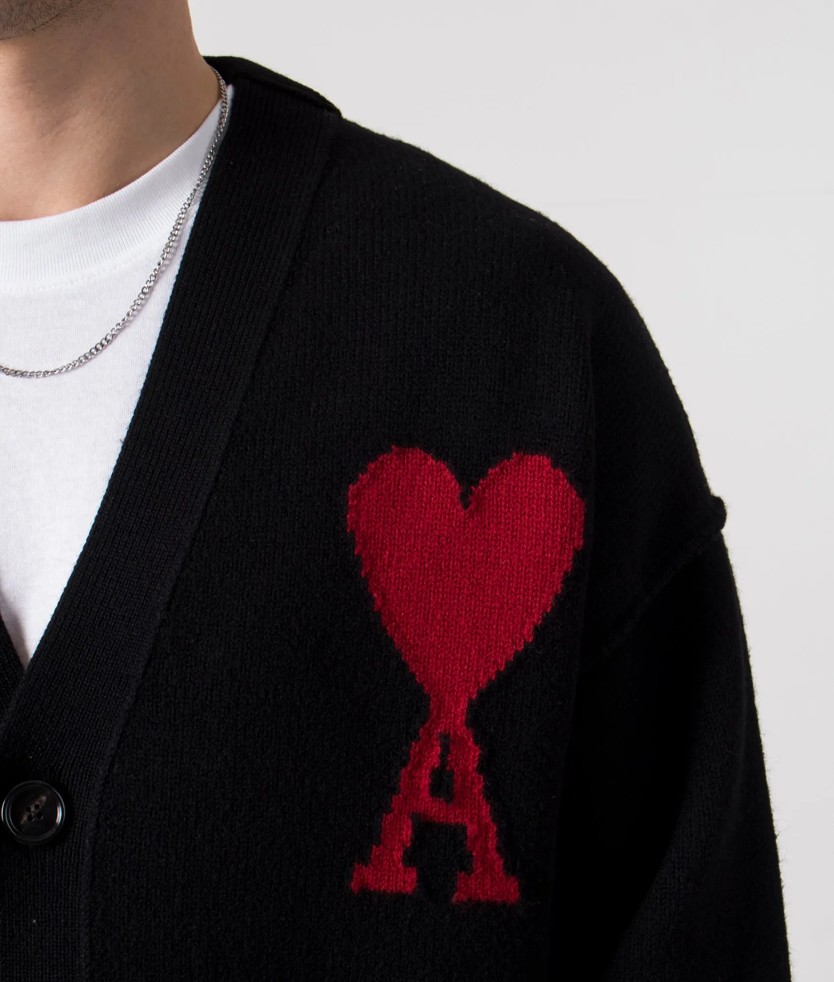 Relaxed Fit Red Ami De Coeur Cardigan