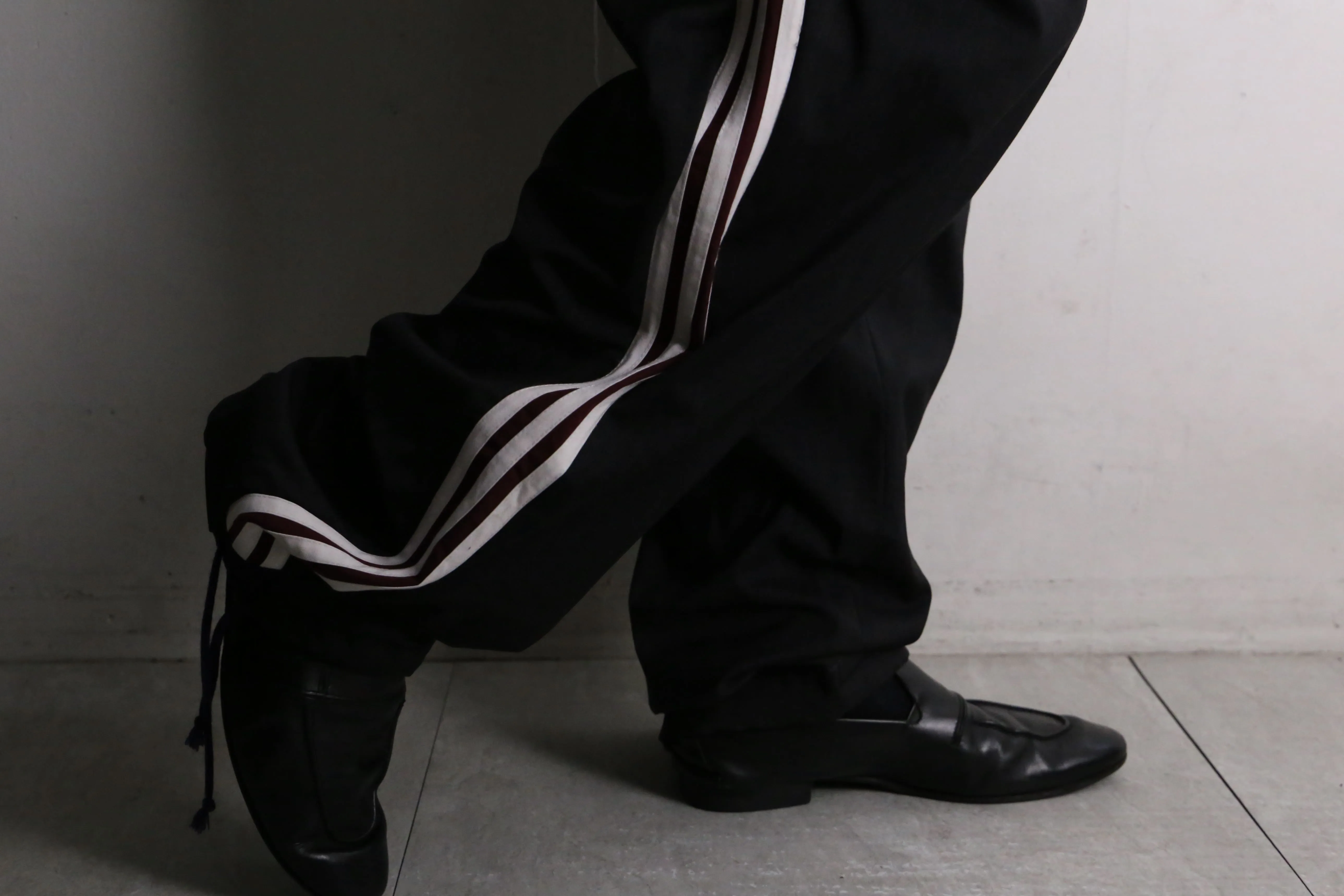 Re:make track × slacks layered mesh pants