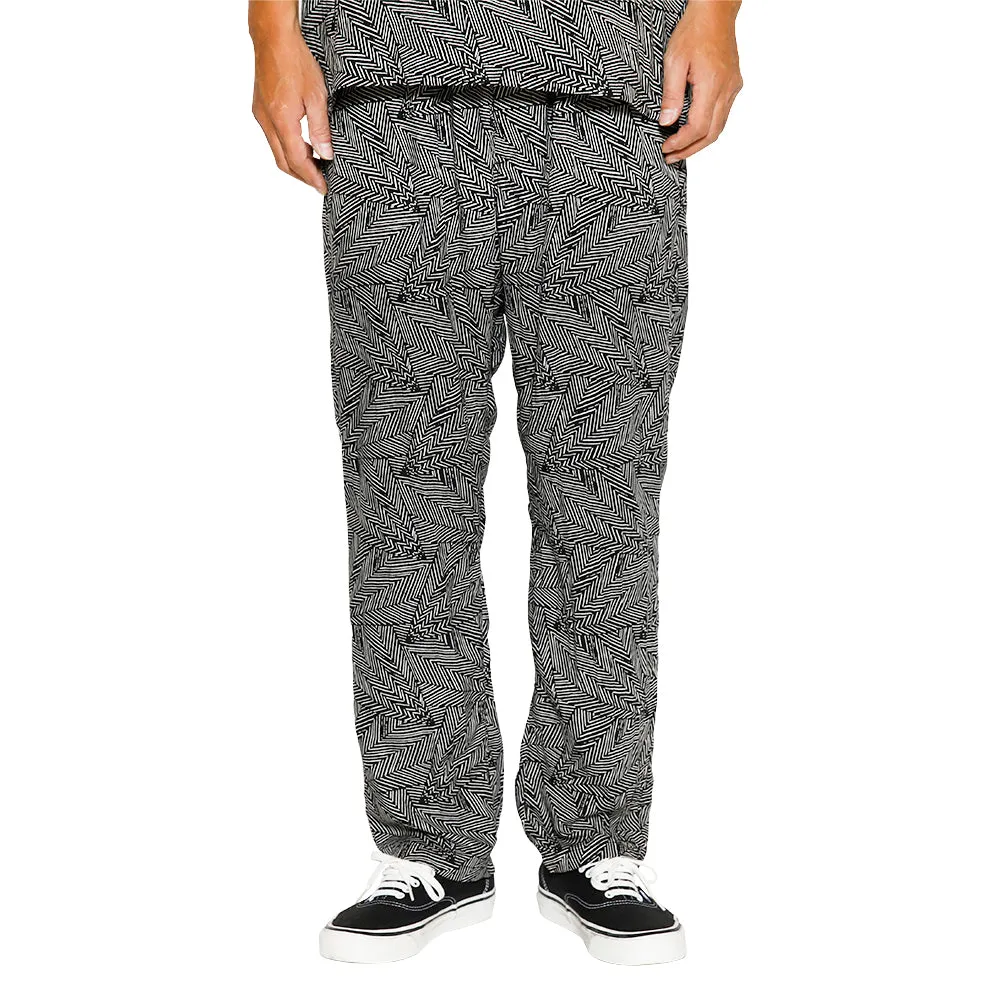 R/P GEOMETRIC PATTERN EASY TROUSERS