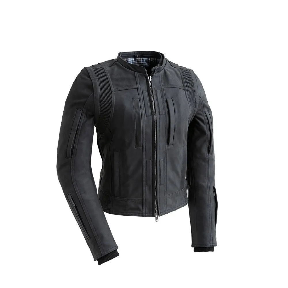 RYBAK Women's Leather Biker Club Jacket