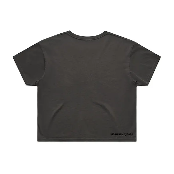 Women’s Basic Crop Tee - Onyx Ash